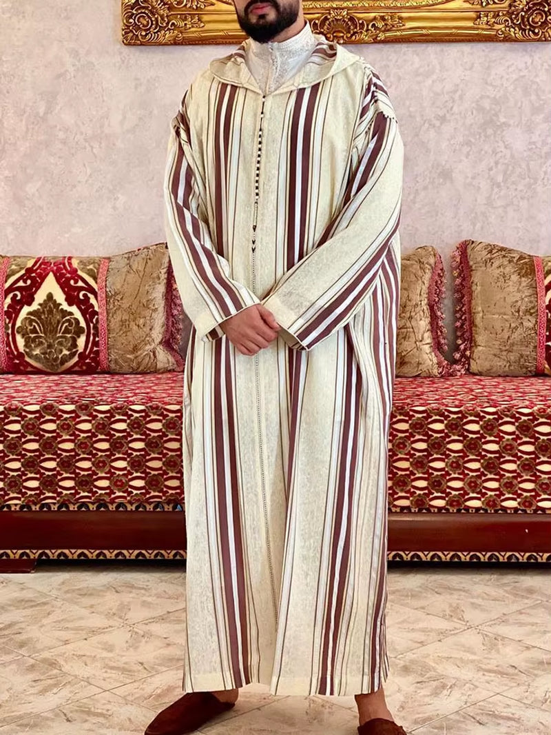 Striped long robe (thowb), Morrocan Jalabiyya, Traditional