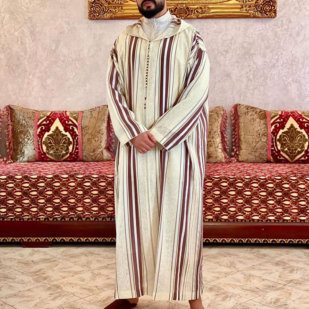 Striped long robe (thowb), Morrocan Jalabiyya, Traditional