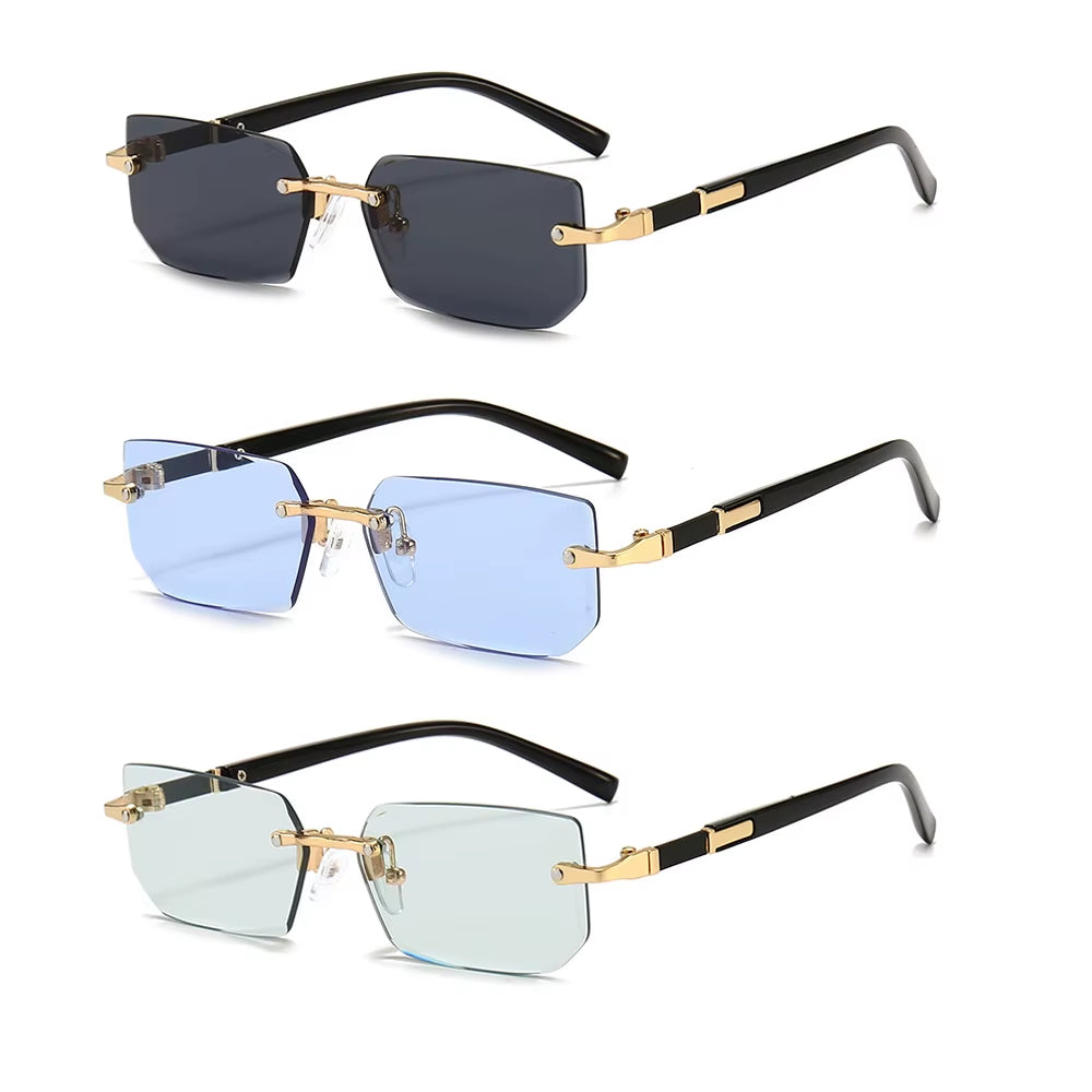 Sunglasses that is rimless, for both men and women