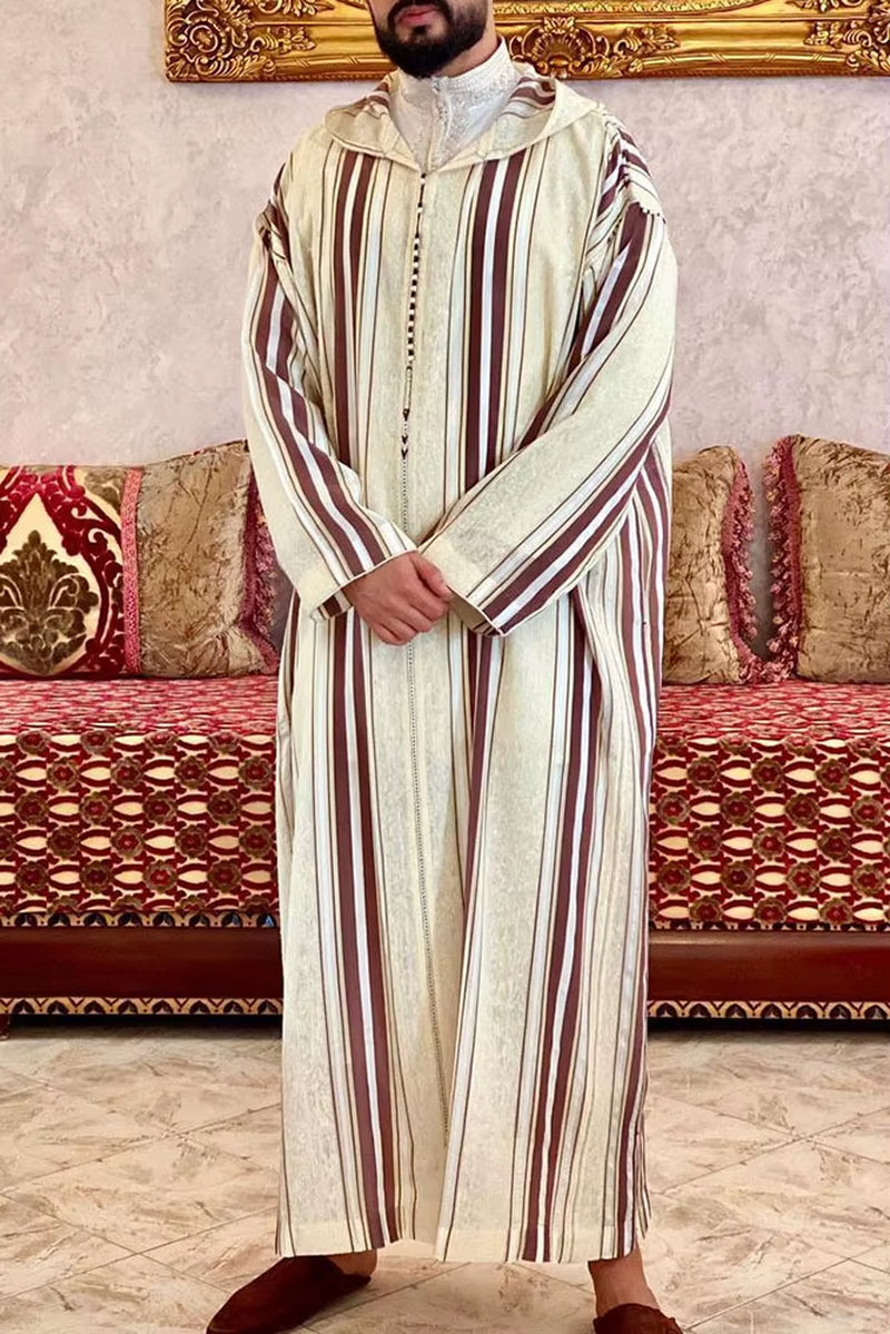 Striped long robe (thowb), Morrocan Jalabiyya, Traditional