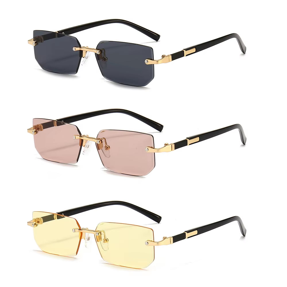 Sunglasses that is rimless, for both men and women