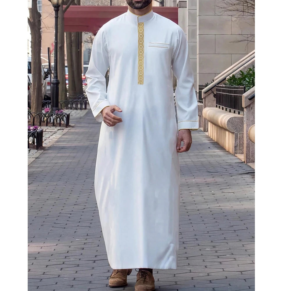 Robe (thowb) embroidered with beautiful stylish art Eid Mubarak! for ramadan, eid and beyond! 