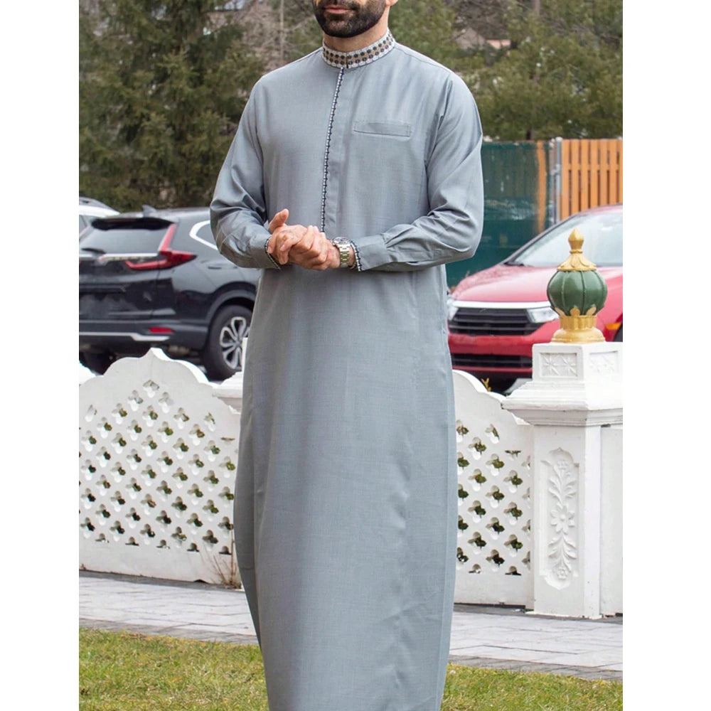 Robe (thowb) embroidered with beautiful stylish art Eid Mubarak! for ramadan, eid and beyond! 