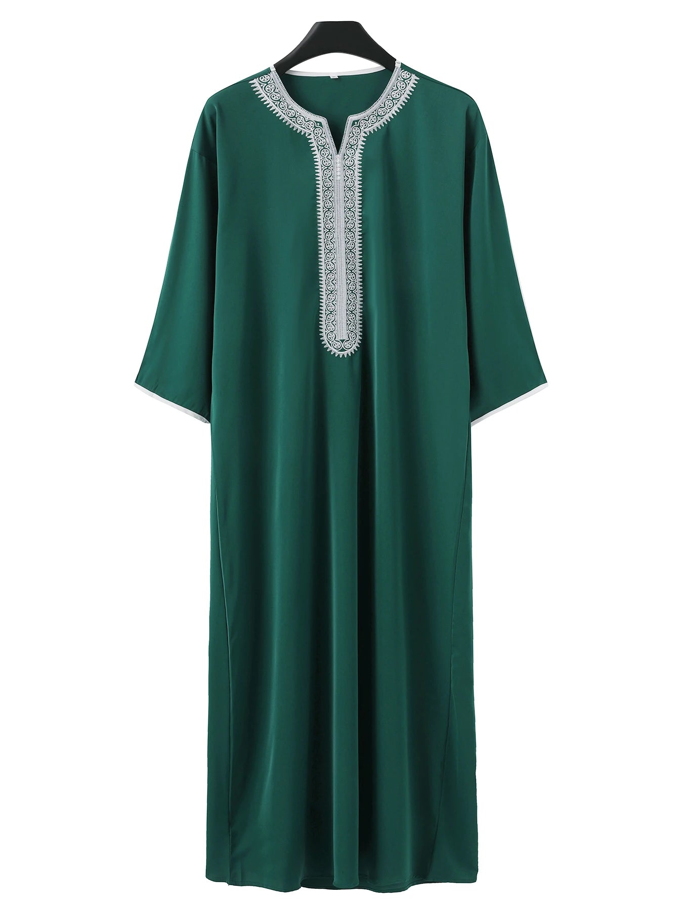 Robe (thowb) Morrocan green embroidered khamis Ramadan Mubaarak!