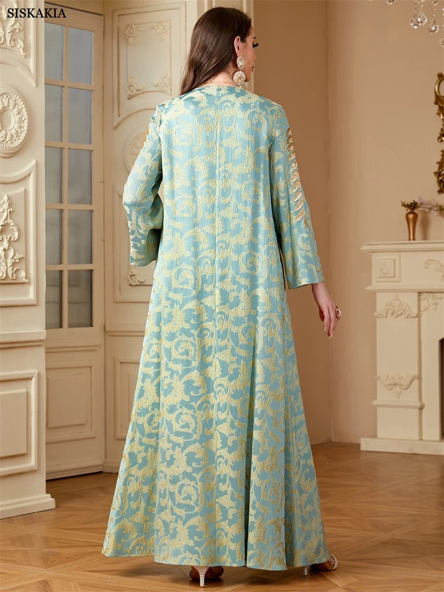 Kebaya (O neck) Elegant Floral Printing, Jacquard Beading 