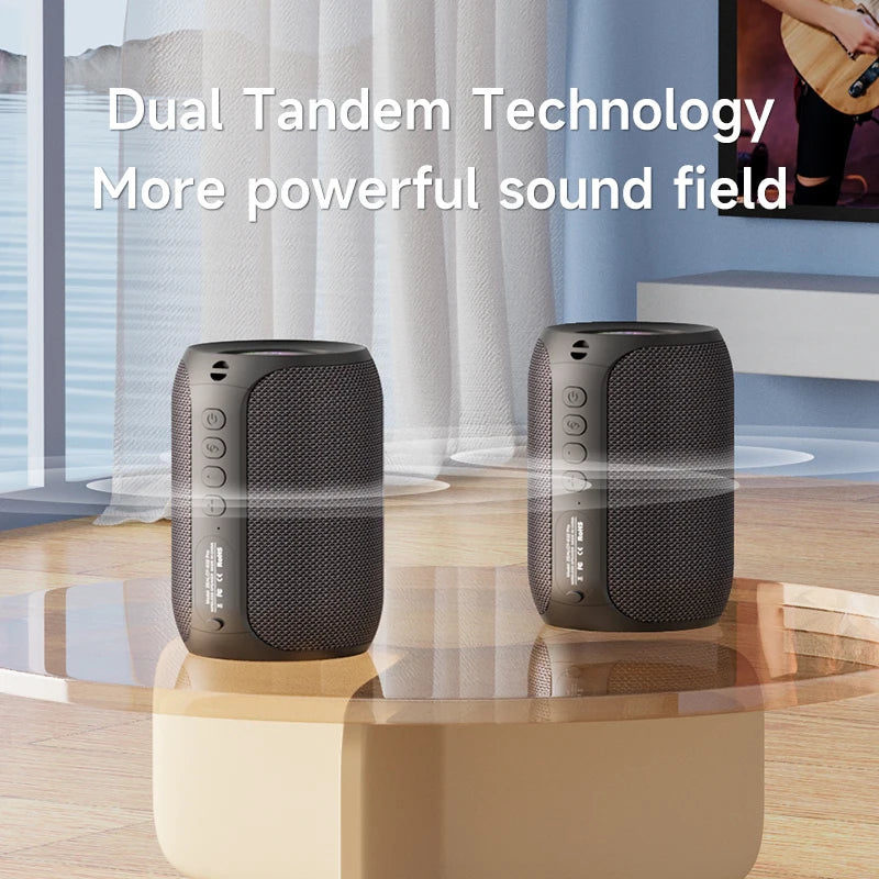 Bluetooth Speaker, Bass Wireless, LED Light, Outdoor Speakers, Subwoofer, Waterproof Sound Box Support