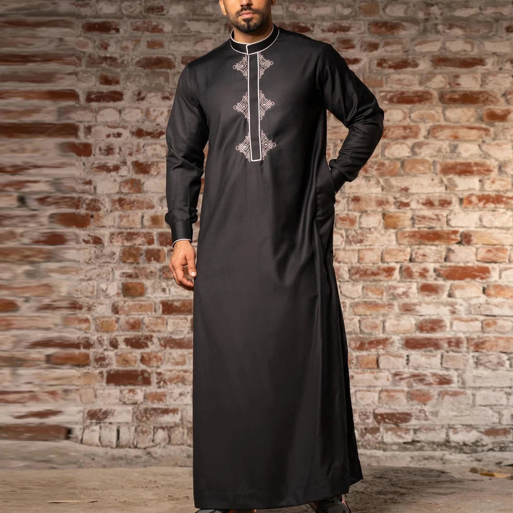 Robe (thowb) embroidered with beautiful stylish art Eid Mubarak! for ramadan, eid and beyond! 