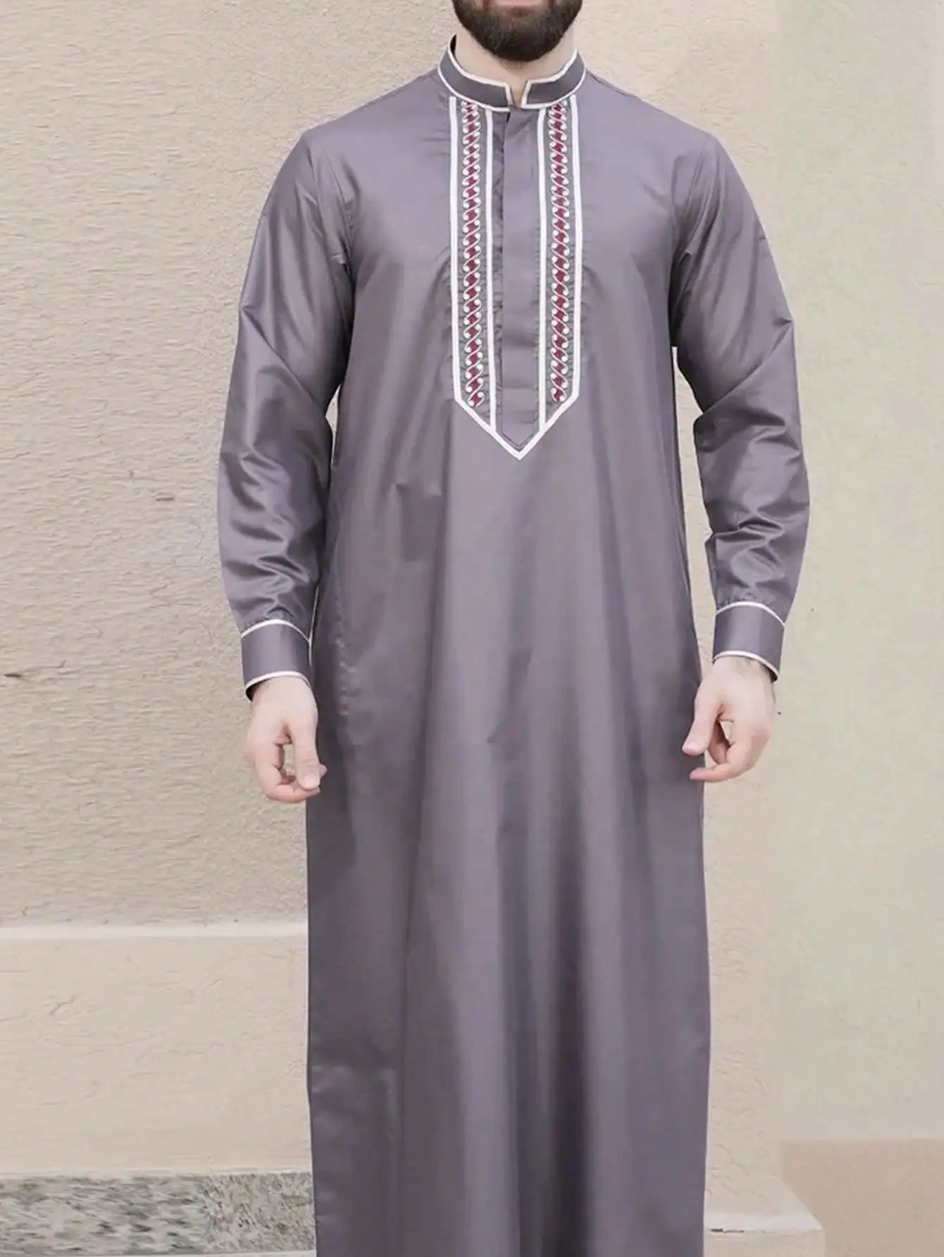 Robe (thowb) embroidered with beautiful stylish art Eid Mubarak! for ramadan, eid and beyond! 