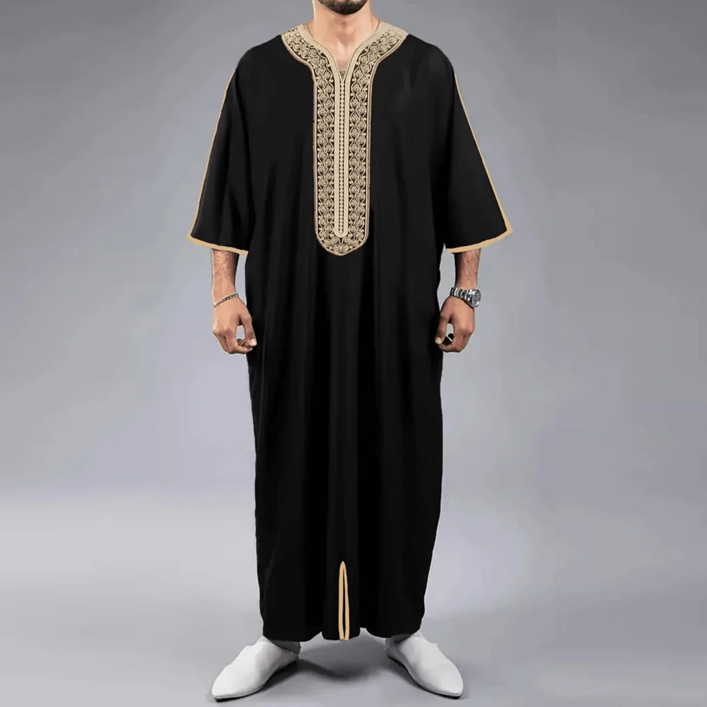 Robe (thowb) embroidered with beautiful stylish art Eid Mubarak! for ramadan, eid and beyond! 