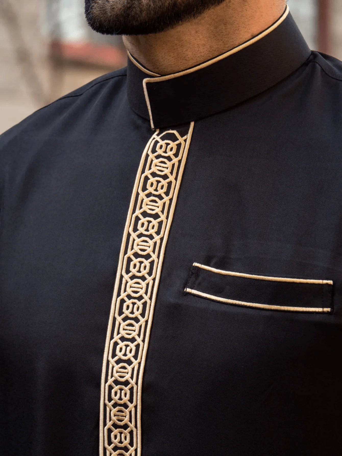 Robe (thowb) embroidered with beautiful stylish art Eid Mubarak! for ramadan, eid and beyond! 