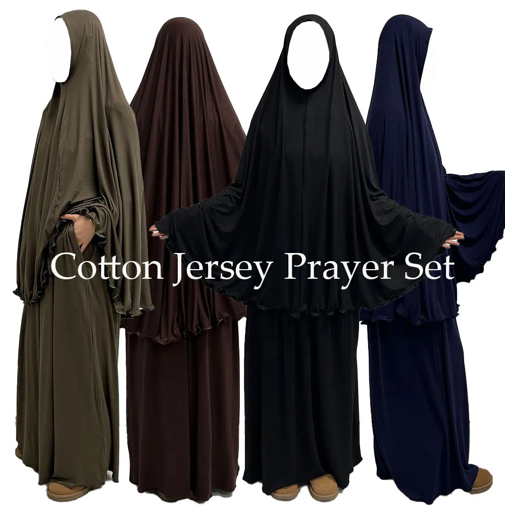 Khimar, 2 piece jilbaab, for prayer, made of cotton 