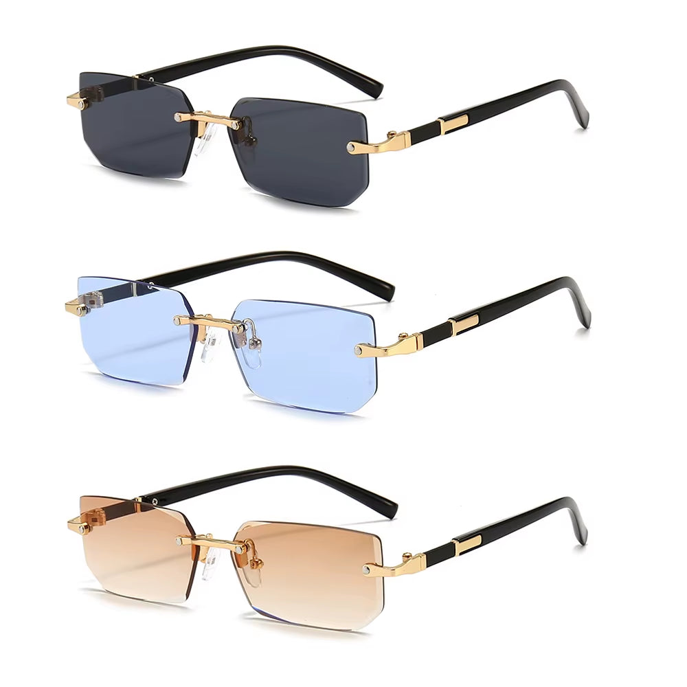 Sunglasses that is rimless, for both men and women