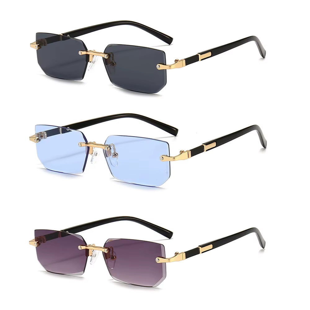 Sunglasses that is rimless, for both men and women