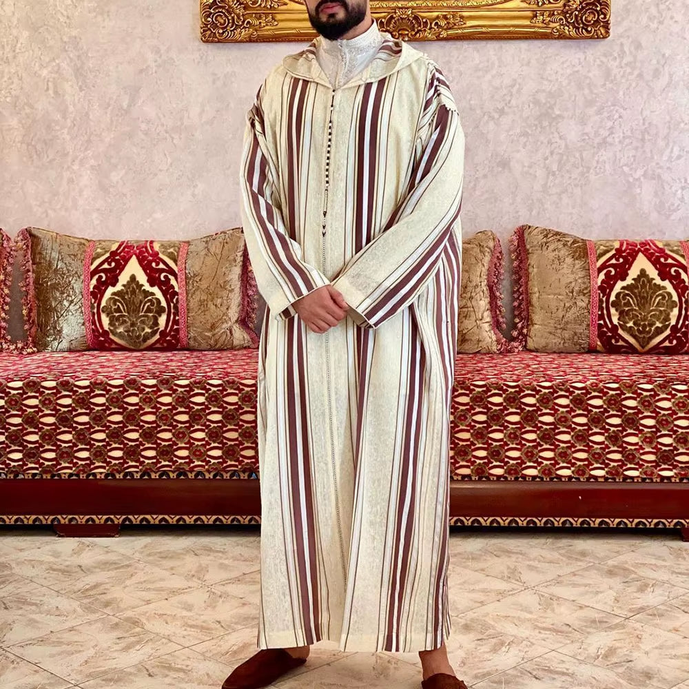 Striped long robe (thowb), Morrocan Jalabiyya, Traditional